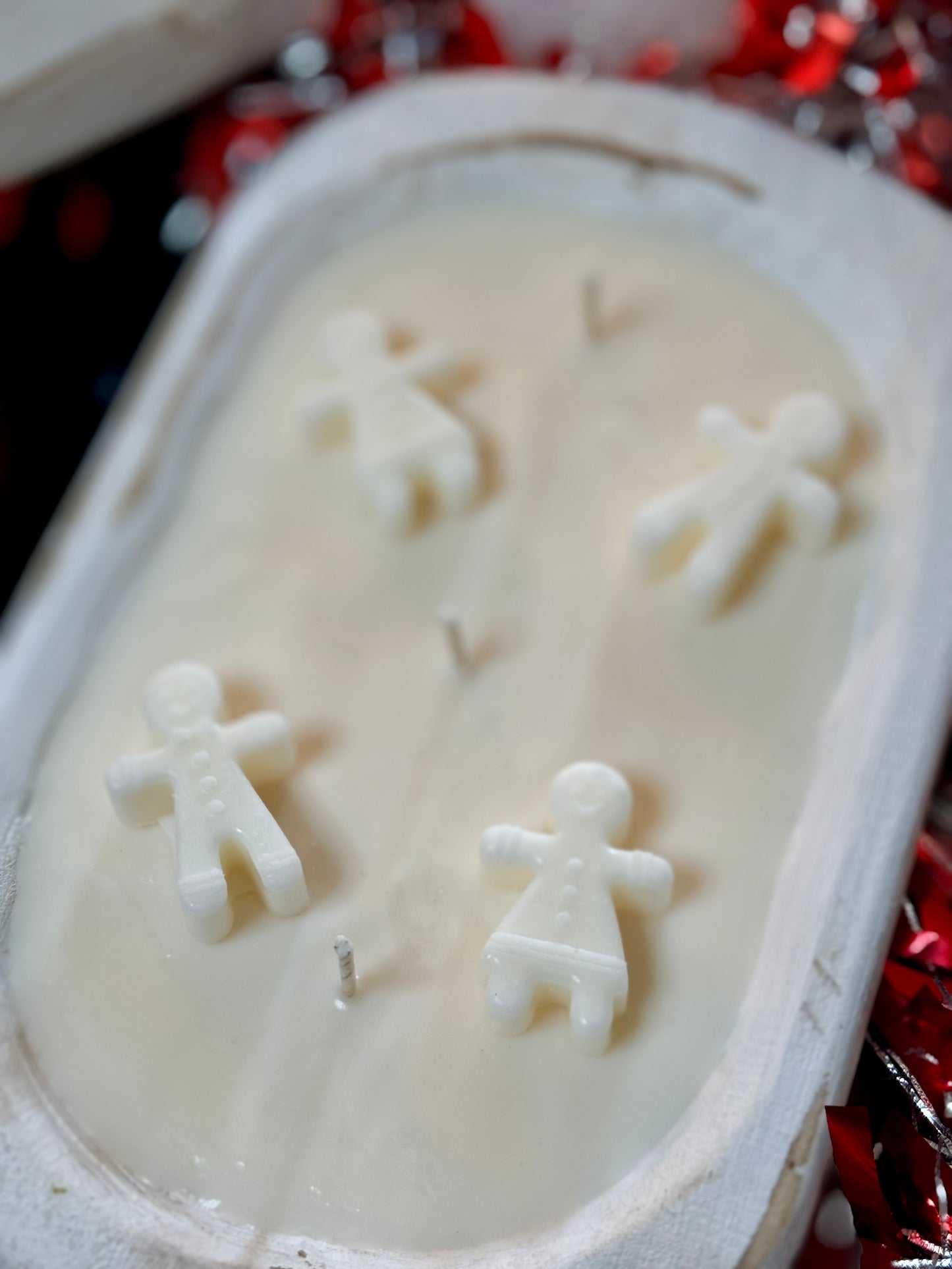 White Gingerbread Dough Bowl Candle