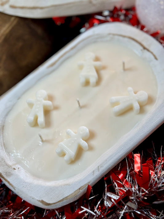 White Gingerbread Dough Bowl Candle