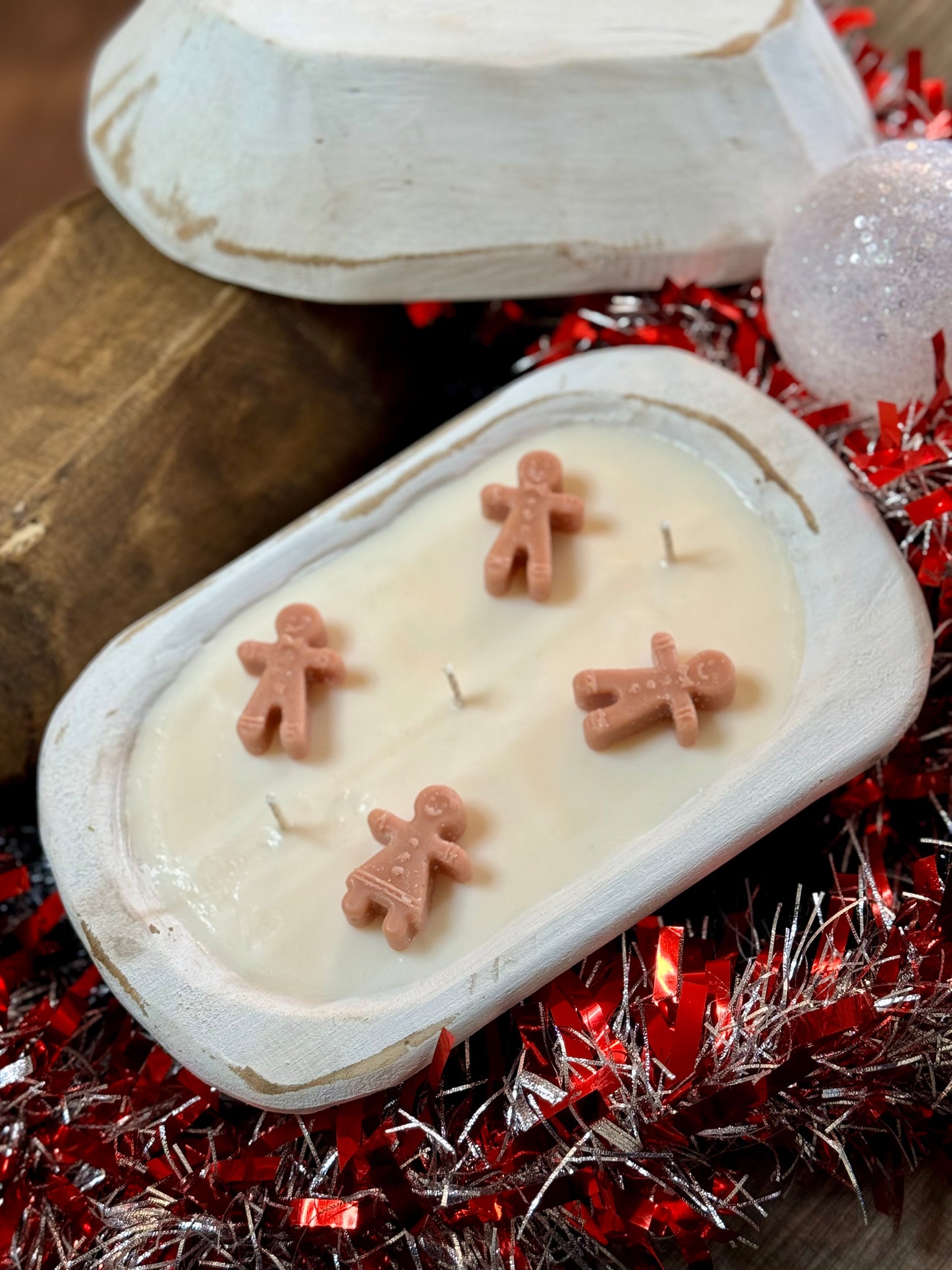 Classic Gingerbread Dough Bowl Candle