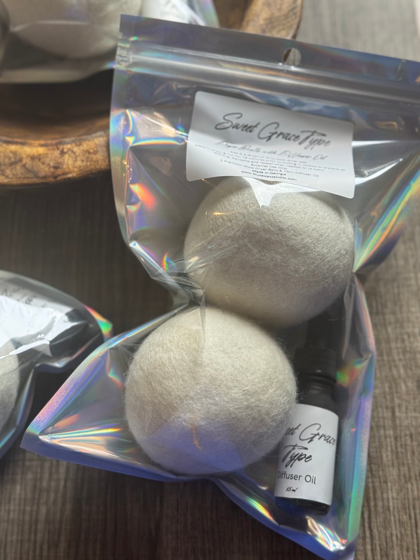 Scented Wool Dryer Balls with Oil