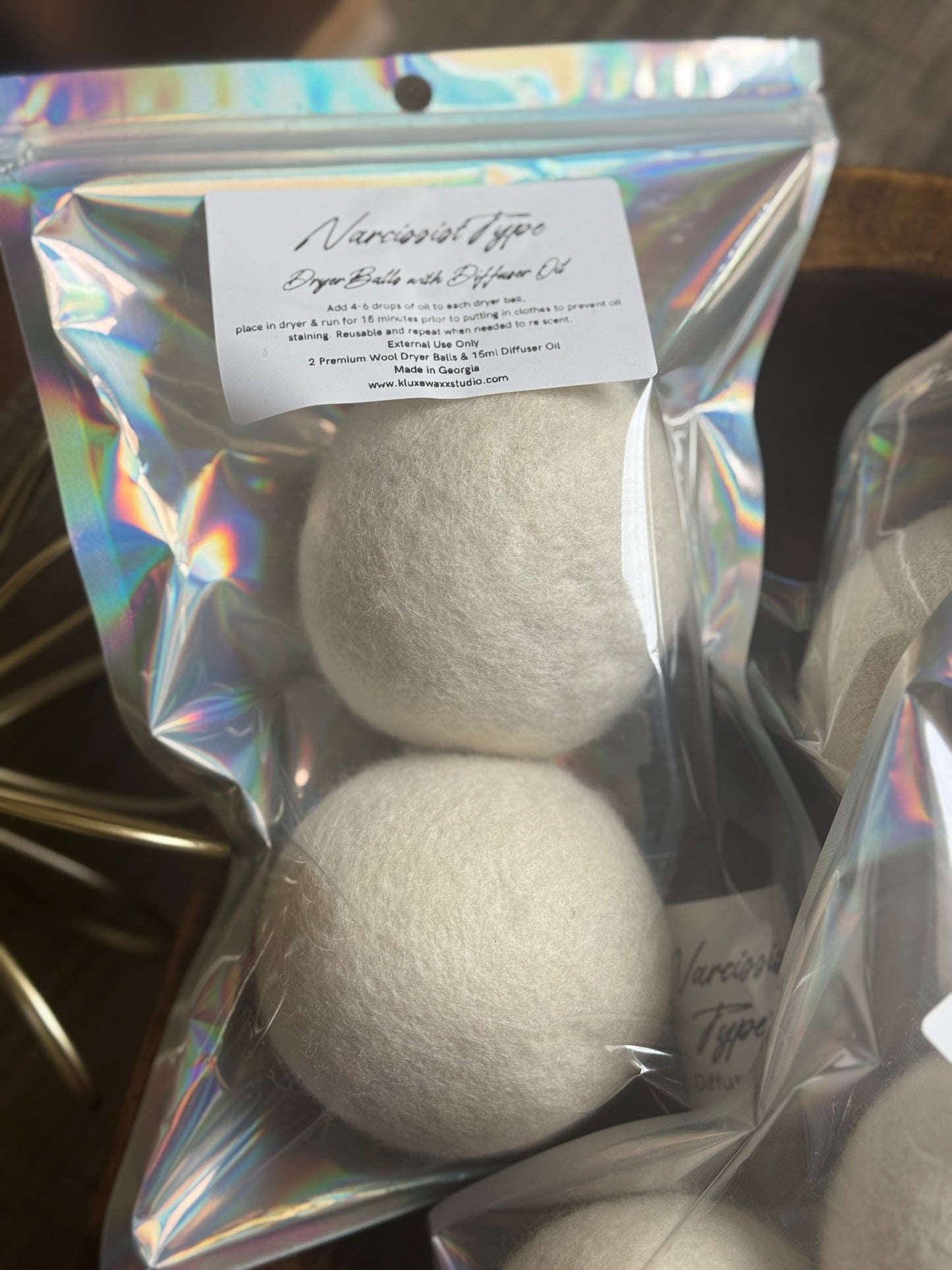 Scented Wool Dryer Balls with Oil