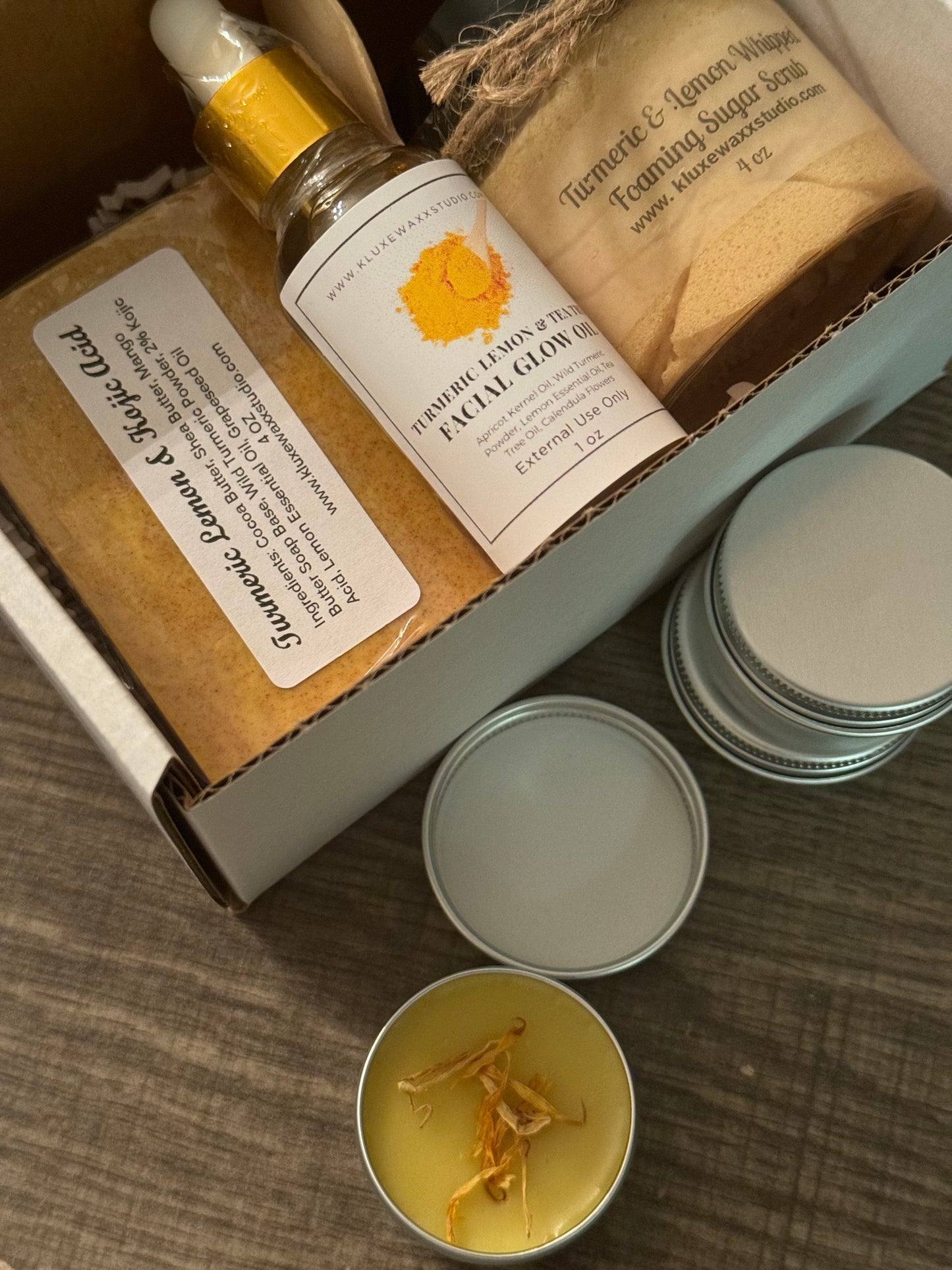 Turmeric Facial Glow 4 Piece Bundle Kit