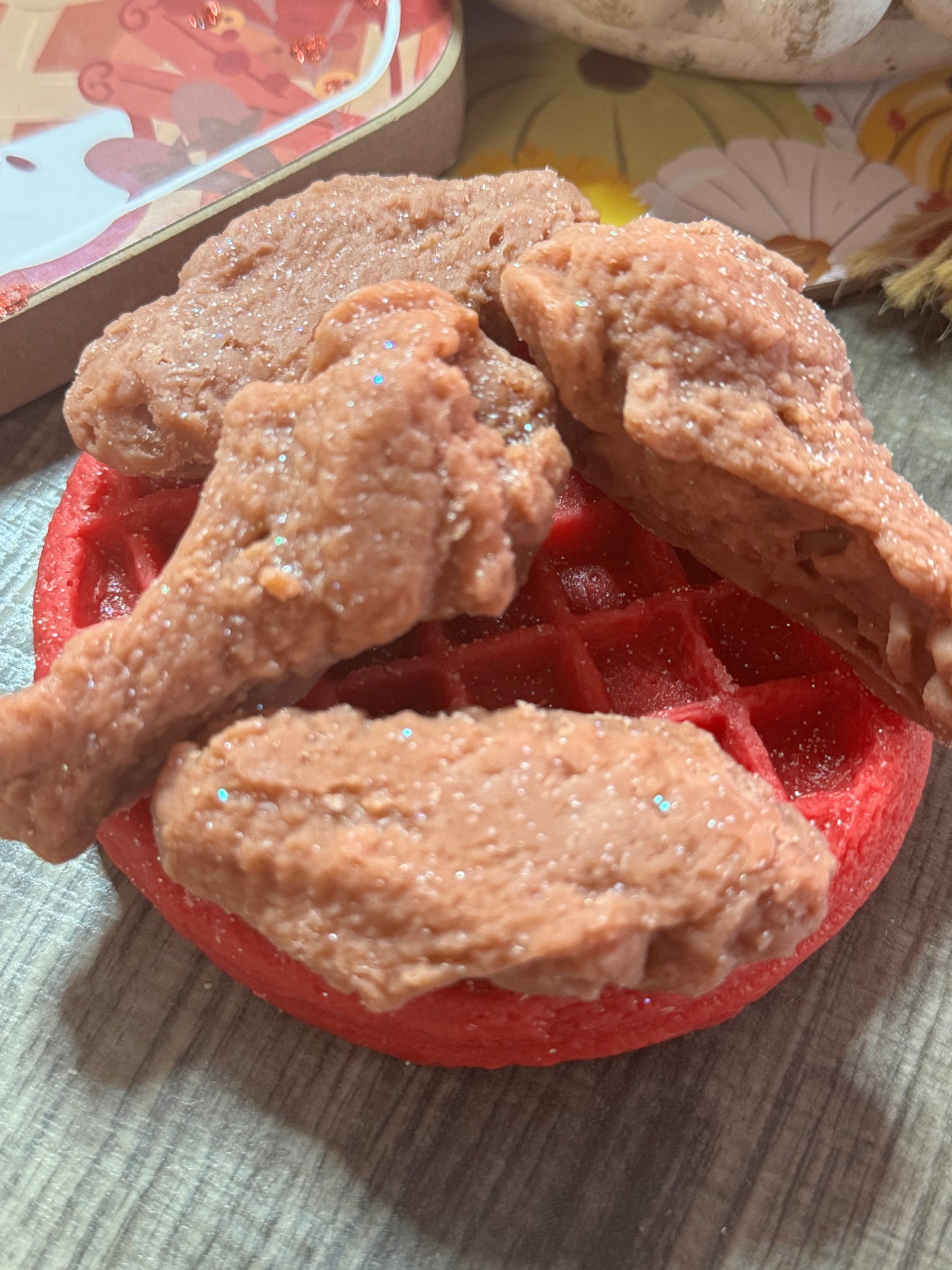 Orange Chili Pepper Chicken and Waffle