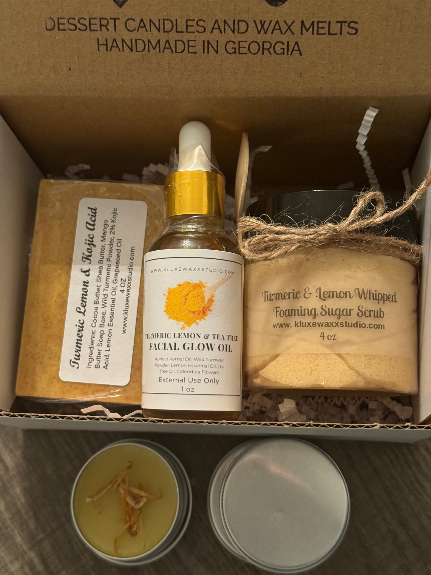 Turmeric Facial Glow 4 Piece Bundle Kit