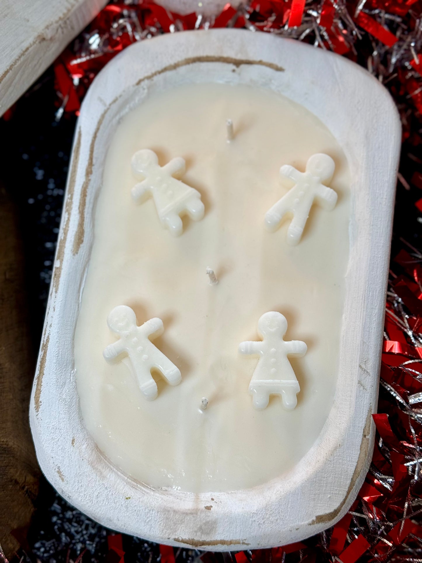 White Gingerbread Dough Bowl Candle