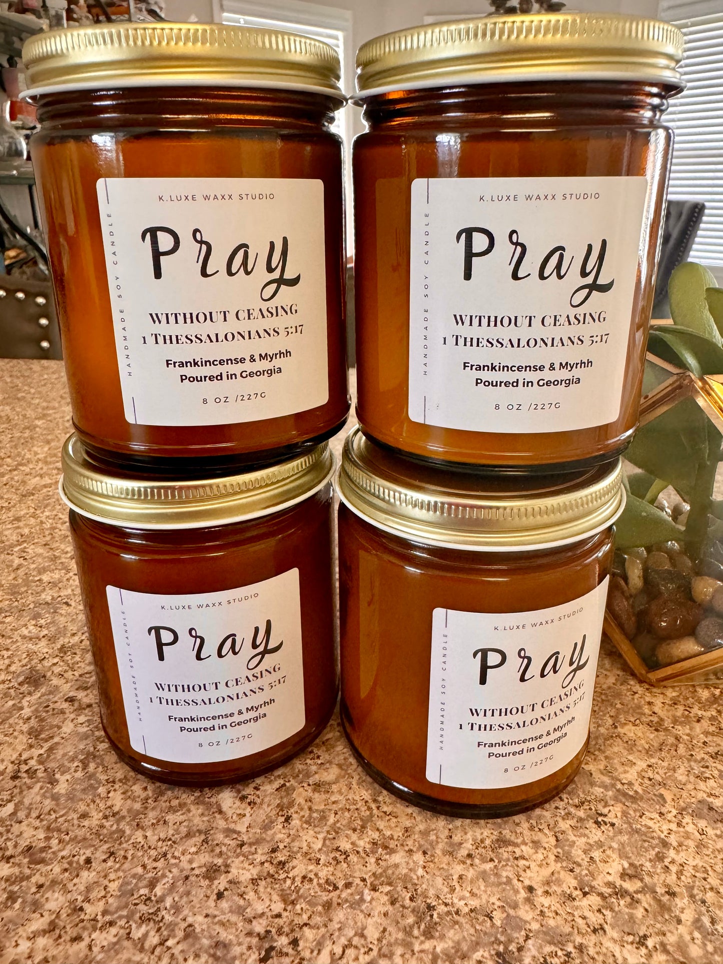 Pray Without Ceasing Jar Candle