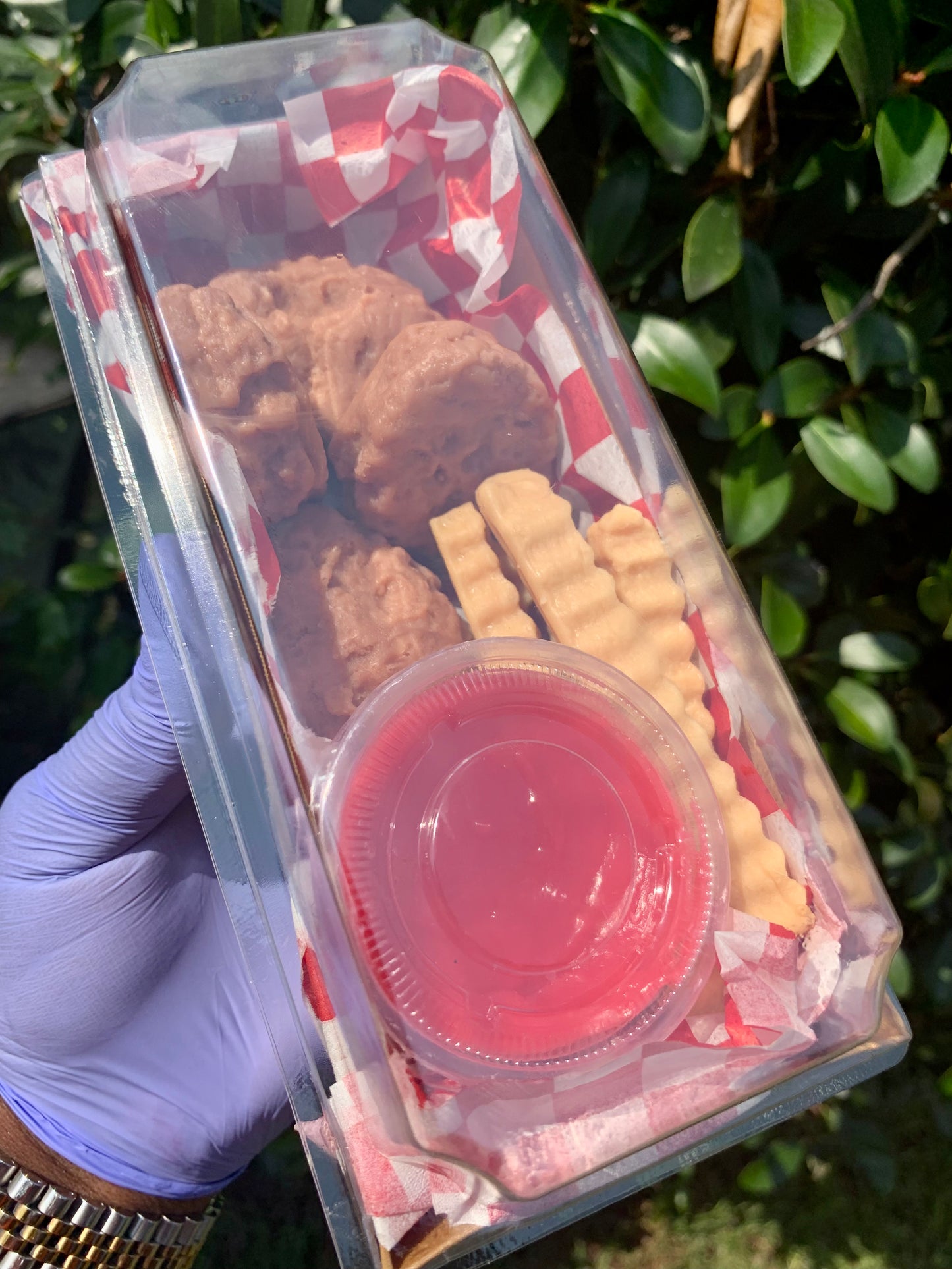 Chicken Nuggets and Fries with Ketchup