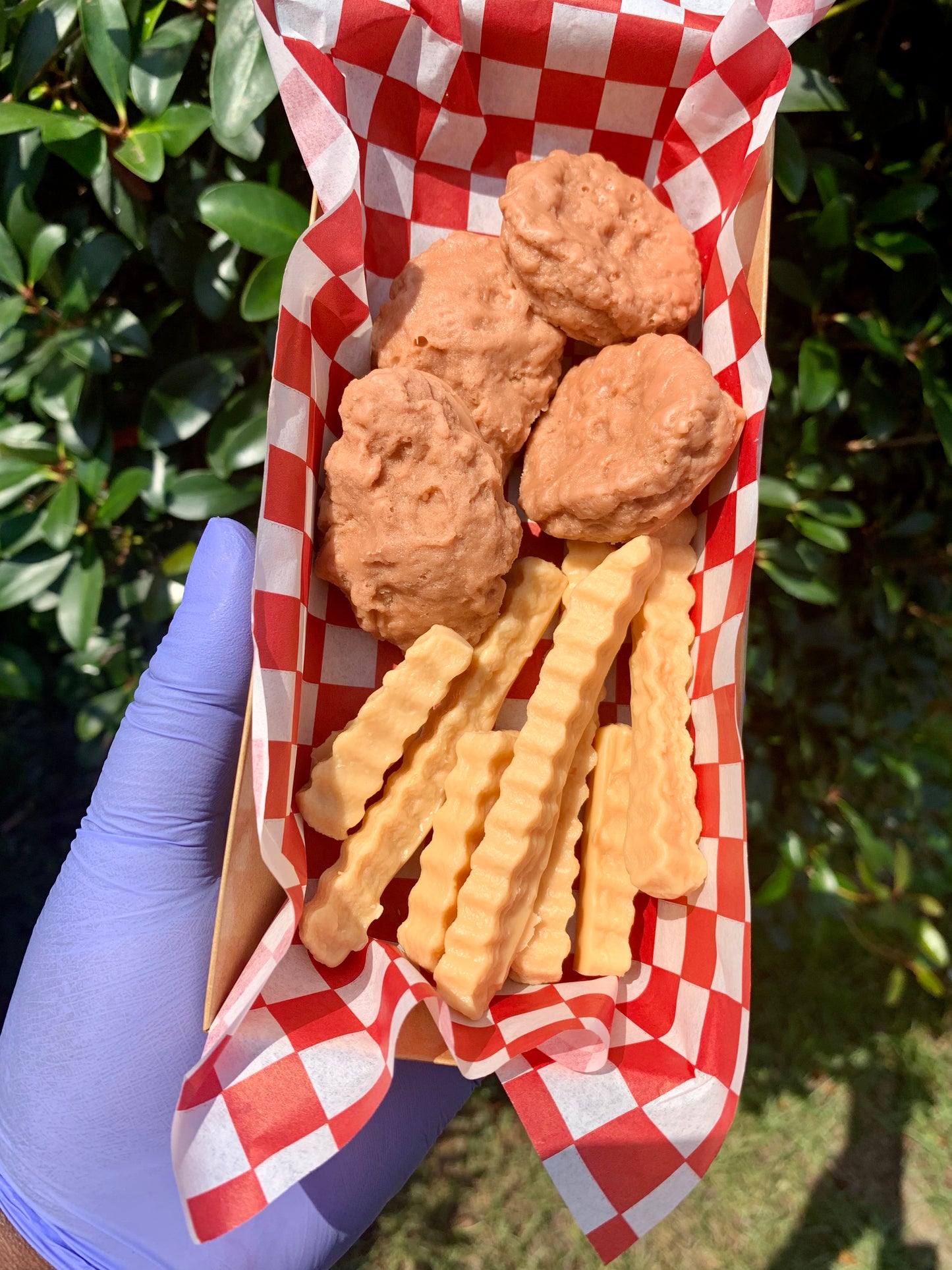 Chicken Nuggets and Fries with Ketchup